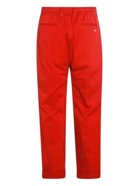 Pantaloni Valentino Garavani plisate roșu