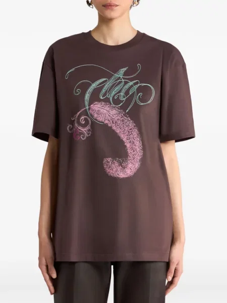 Scurt tricou Etro cu imagine maro