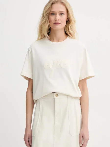 A.P.C. tricou din t-shirt lenny GOTS femei bej