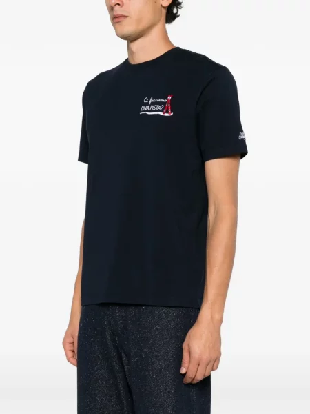 Tricou Mc2 Saint Barth cu broderie albastru