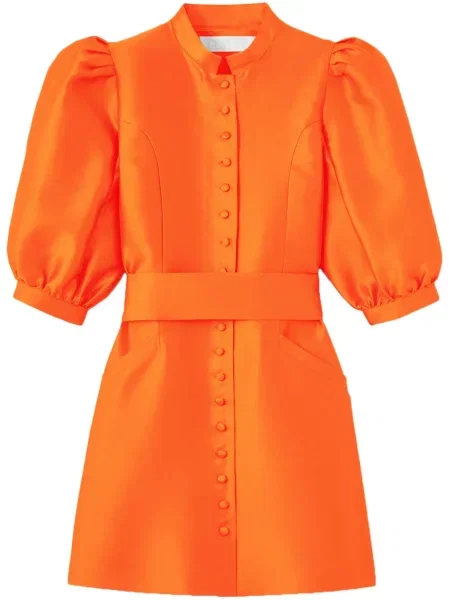 Saténové oblekové šaty D’estrëe oranžové