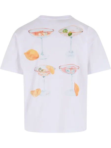 Mister Tee Tričko Choose Your Drink zmiešané farby biela