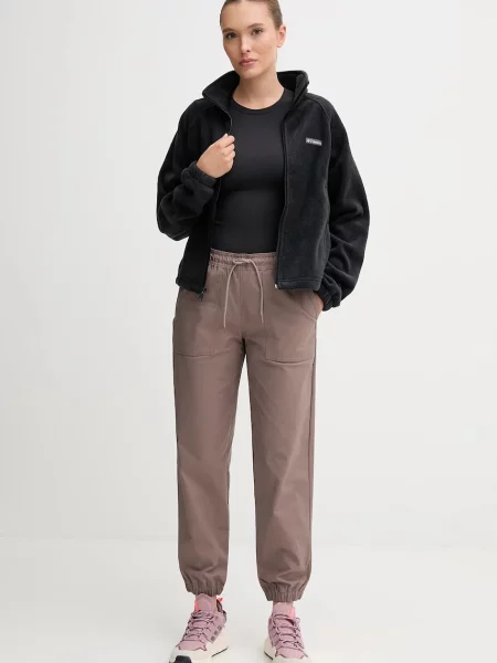 Columbia spodnie ROC Ripstop high waist brązowy