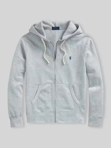 Bluza rozpinana Ralph Lauren z logo szara