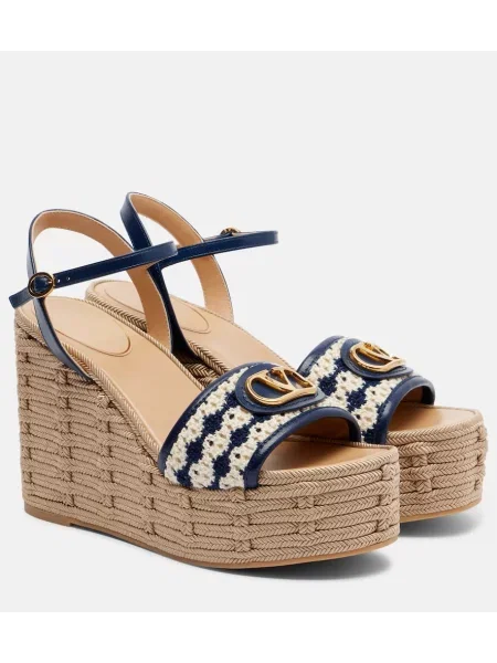 Espadrile Valentino Garavani din piele albastru