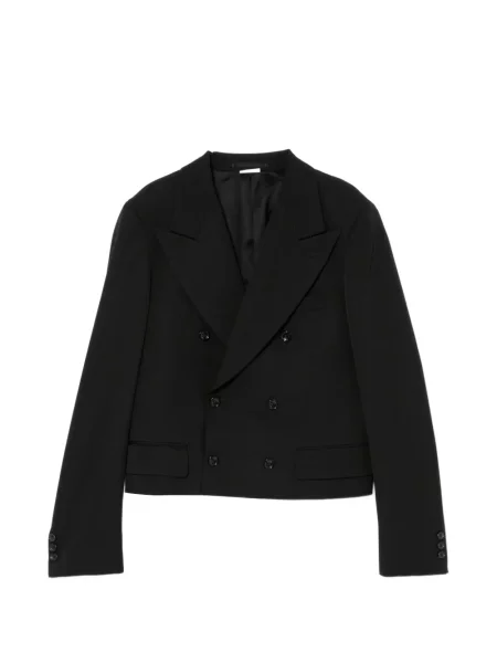 Sacou Comme Des Garcons Homme Plus de lână cu două rânduri de nasturi negru
