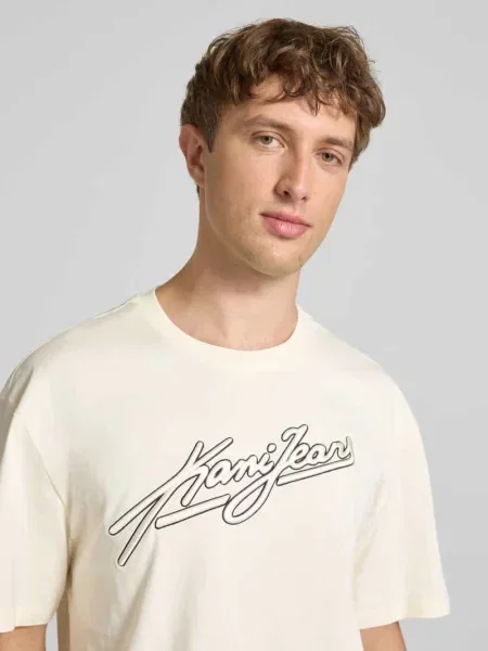 T-shirt o kroju oversized z wyhaftowanym logo Karl Kani biała