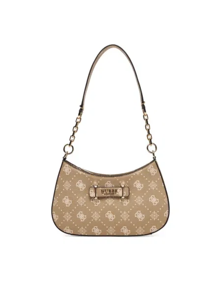 Táska Guess Carrie Logo bézs