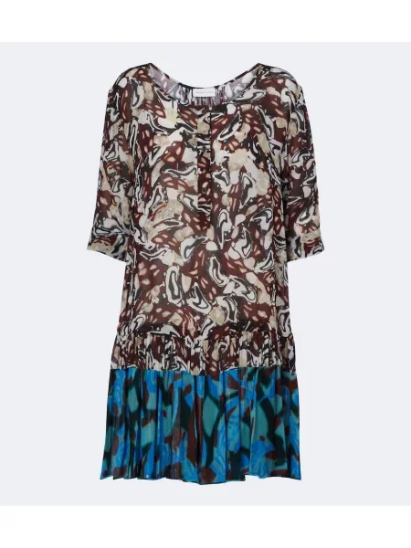 Top Dries Van Noten cu imagine maro