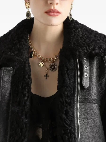 Geanta de piele Dolce & Gabbana negru