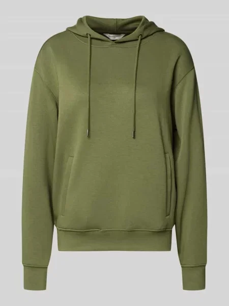 Msch Copenhagen bluza z kapturem MSCHIma Kobiety zielony jednolity S/M oliwkowa