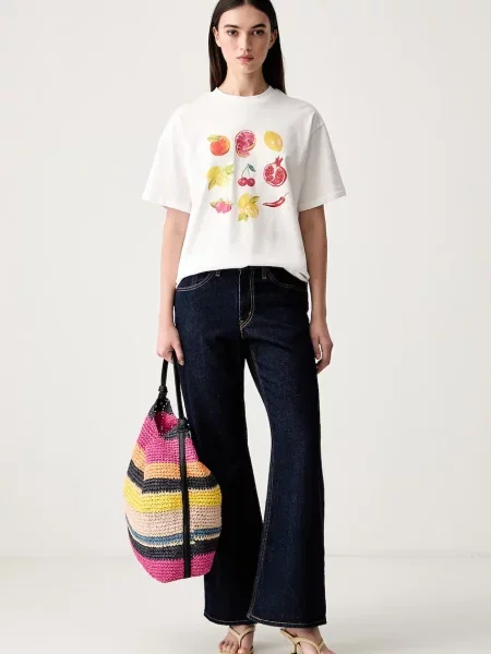 Never Fully Dressed tricou pentru femei din alb