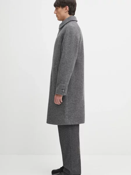 Шерстяное пальто A.p.c. серое