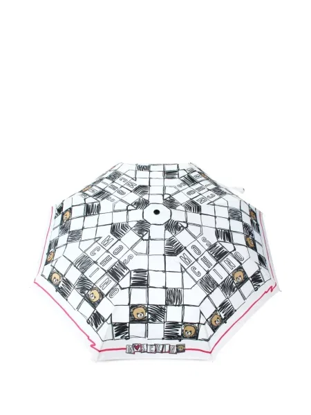 Umbrelă Moschino cu imagine alb