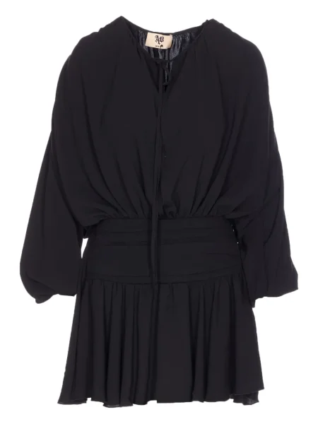 Długa sukienka maxi Aniye By z dekoltem w serek garniturowa czarna