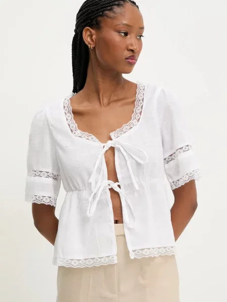 Блуза Answear Lab дамска с изчистен дизайн бяло