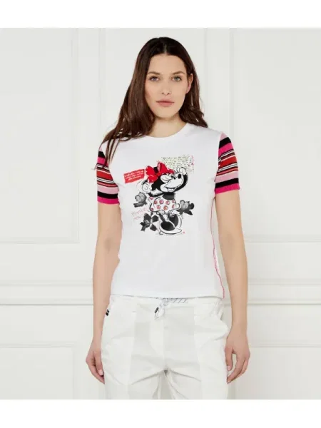 Desigual Póló MINNIE | Desigual x Disney | Regular Fit fehér