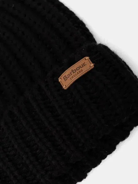 Шапка Barbour з товстого трикотажу чорний