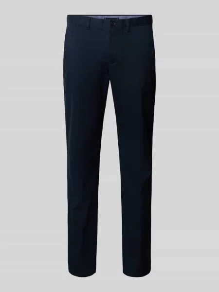 Chinosy o kroju regular fit z mieszanki bawełny model ‘DENTON’ Tommy Hilfiger niebieskie