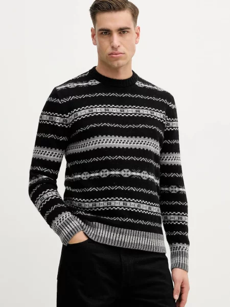 Pulover z dodatkom volne United Colors of Benetton črna