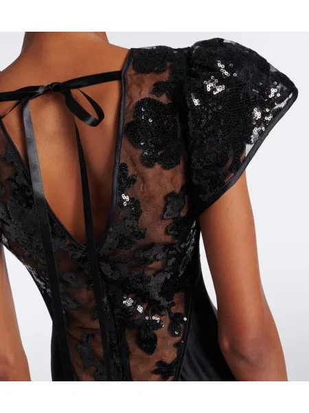 Rochie Rodarte din satin negru