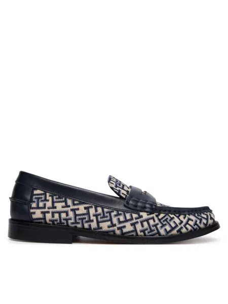 Loafersy Tommy Hilfiger granatowe