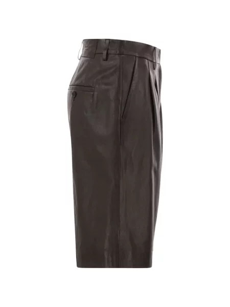 Bermude Weekend Max Mara din piele maro