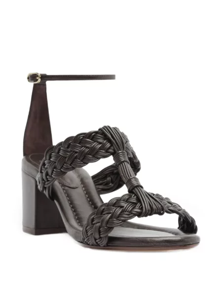 Sandale Alexandre Birman din piele țesuți negru