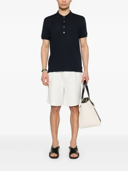 Polo Tom Ford din jerseu albastru