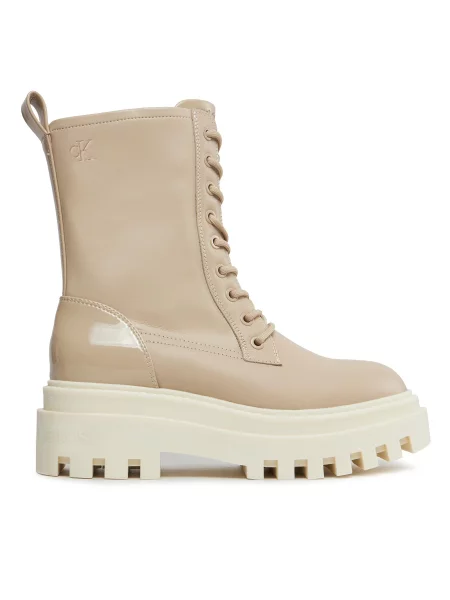 Ορειβατικά παπούτσια Calvin Klein Jeans Chunky Laceup Lth Mg Sat μπεζ