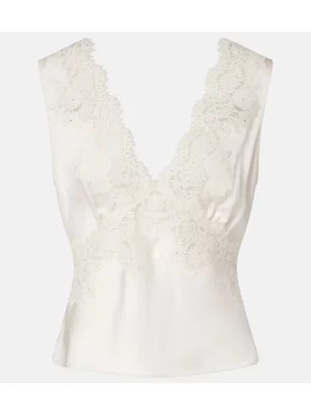 Satynowy top Rixo biały