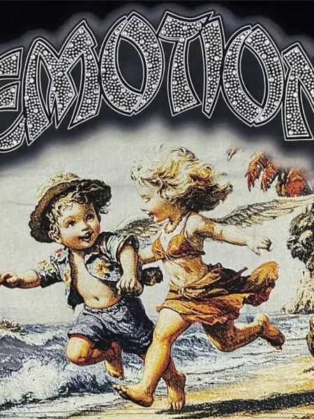 Póló Mixed Emotion nyomtatás fekete