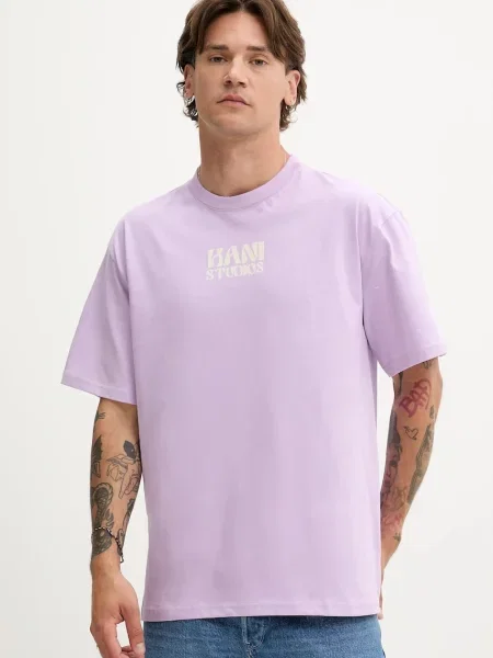 Karl Kani tricou din violet cu imprimeu alb