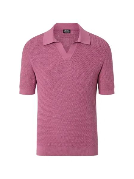 Tricou polo Zegna roz