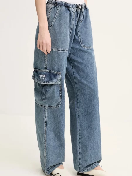 Moschino Jeans jeansy high waist niebieskie