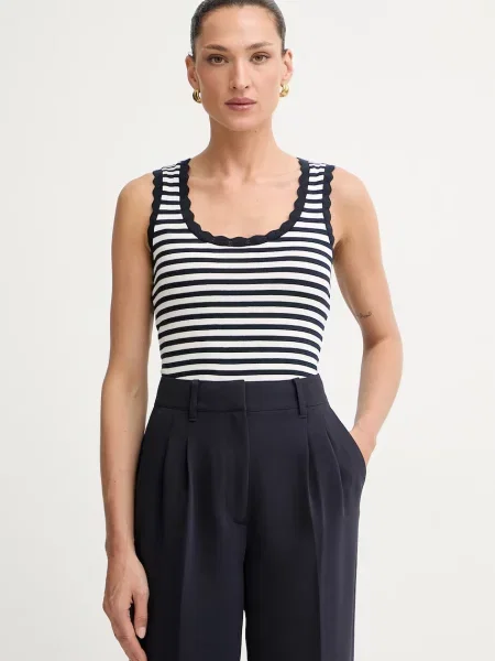 Morgan top z viskozo DNAVY modra