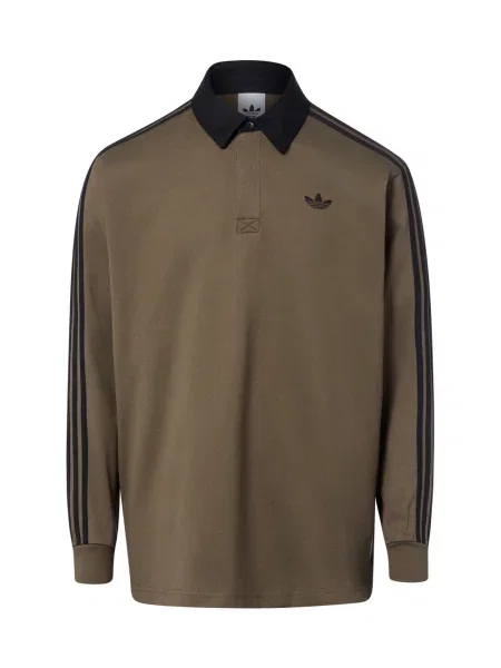 Adidas Bluza Rugby Longsleeve Polo Khaki zielona