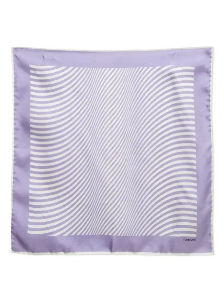 Fular Tom Ford cu dungi violet