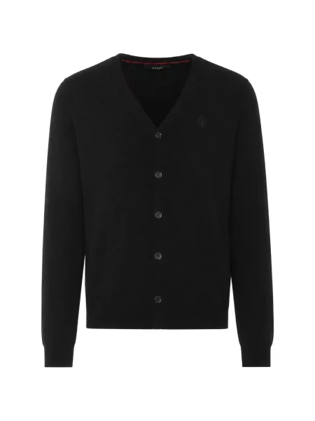 Cardigan Gucci cu broderie cu decolteu în V negru