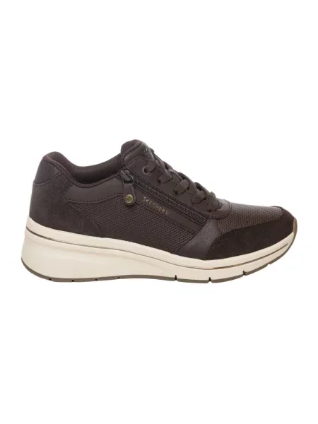 Sneakersy Skechers zamszowe brązowe