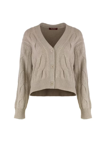 Kardigan Max Mara Studio wełniany beżowy