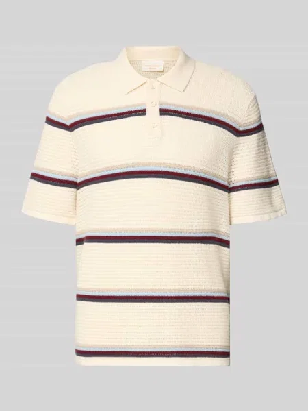Koszulka polo o kroju regular fit z wzorem w model MAINE' Jack & Jones białe