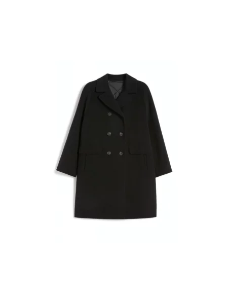 Płaszcz Weekend Max Mara wełniany czarny