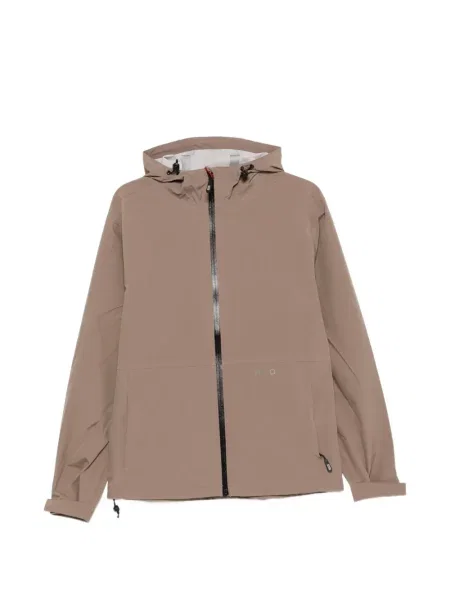 Pruhovaný trenčkot H2o Sportswear s kapucí hnědý