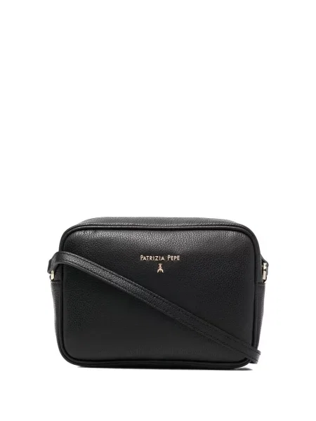 Geanta de piele Patrizia Pepe din piele negru