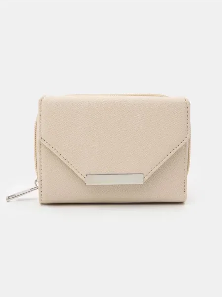 Гаманець із та магнітною застібкою з відділеннями для карток нюдовий