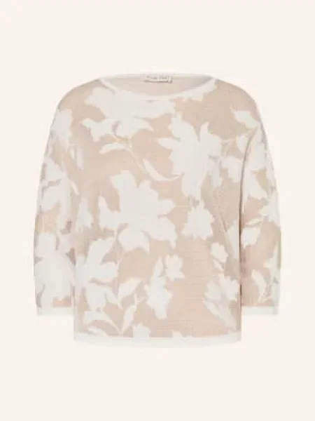 Phase Eight Koszulka Anais Z Brokatową Przędzą beige biała