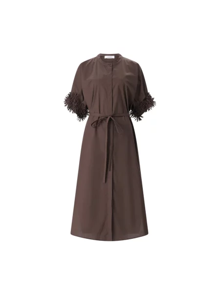 Sukienka koszulowa Meimeij brązowa