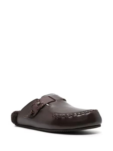 Papuci tip mules Buttero din piele maro