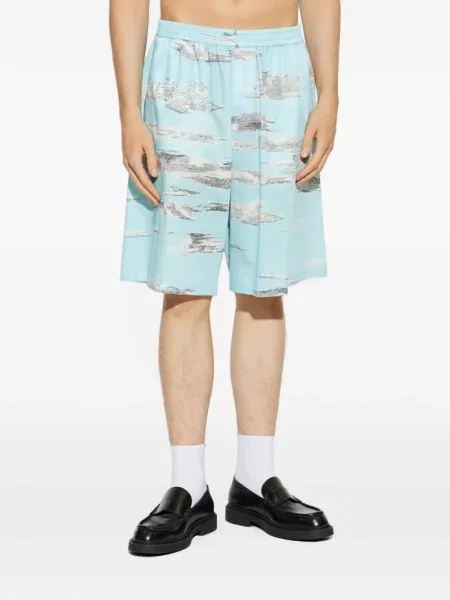 Pantaloni scurți Moschino cu imagine albastru